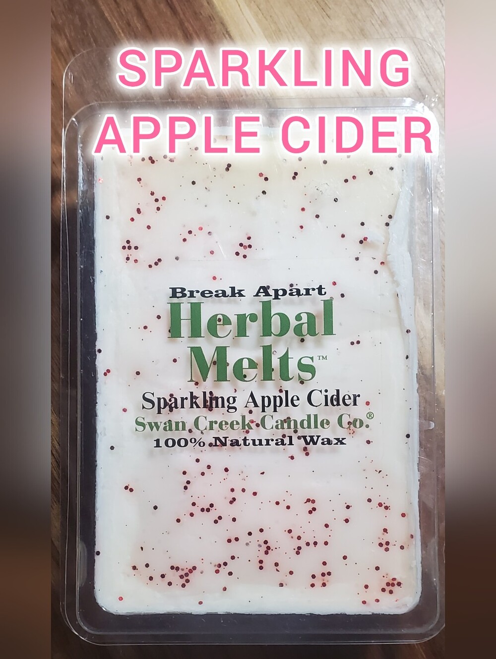 SPARKLING APPLE CIDER by SWAN CREEK CANDLE CO Herbal Melts Natural Wax 5.25 oz